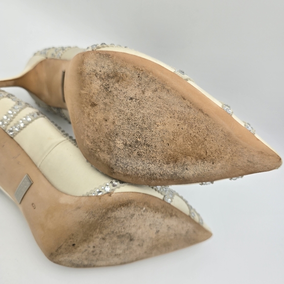Badgley Mischka Rouge Pointy-Toe Pumps, Ivory, Women's 9 - Picture 12 of 16